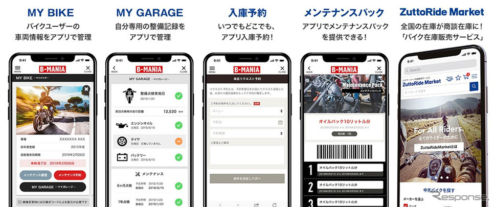 バイク店専用アプリ制作サービス「バイクショップ」