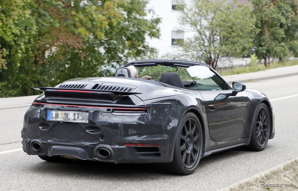 ポルシェ 911 ターボカブリオレ 新型スクープ写真《APOLLO NEWS SERVICE》