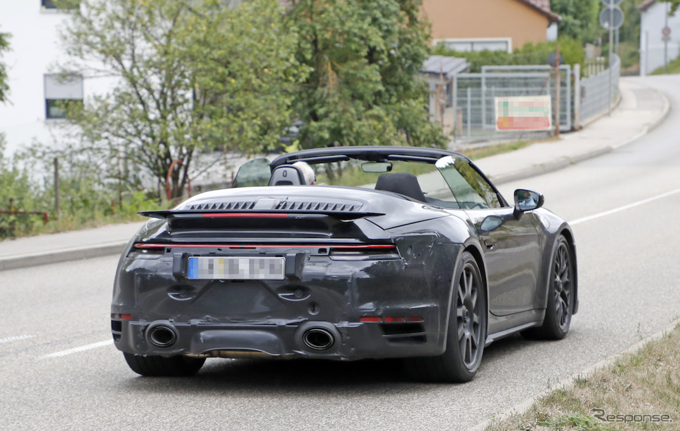 ポルシェ 911 ターボカブリオレ 新型スクープ写真《APOLLO NEWS SERVICE》
