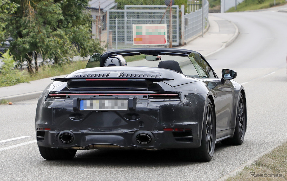 ポルシェ 911 ターボカブリオレ 新型スクープ写真《APOLLO NEWS SERVICE》
