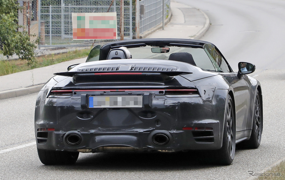 ポルシェ 911 ターボカブリオレ 新型スクープ写真《APOLLO NEWS SERVICE》