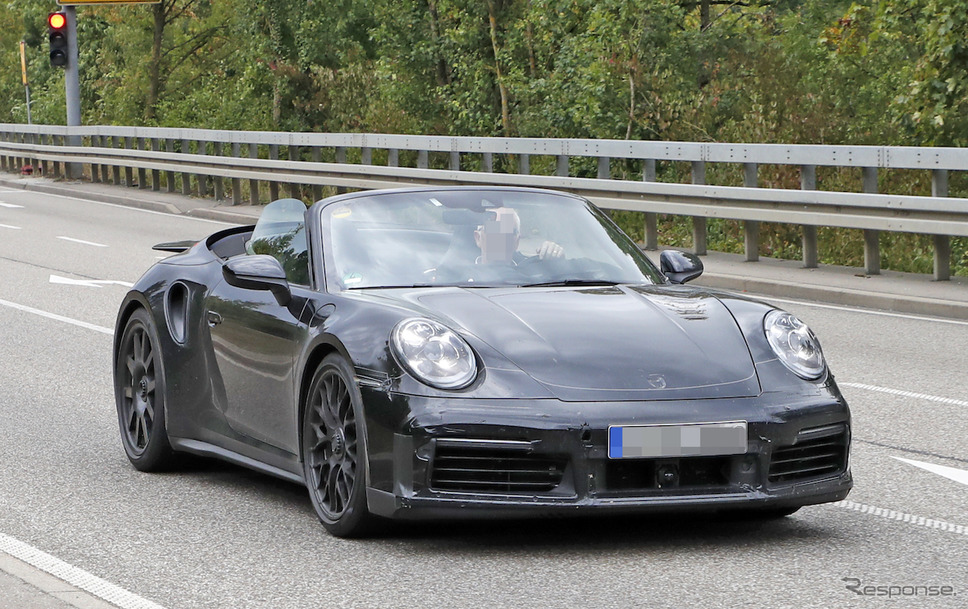 ポルシェ 911 ターボカブリオレ 新型スクープ写真《APOLLO NEWS SERVICE》