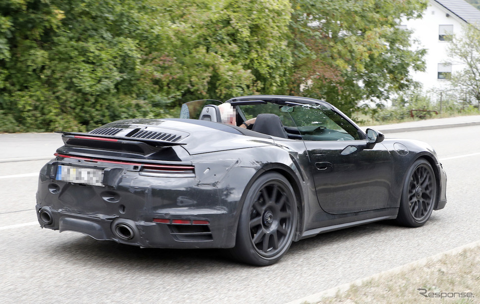 ポルシェ 911 ターボカブリオレ 新型スクープ写真《APOLLO NEWS SERVICE》