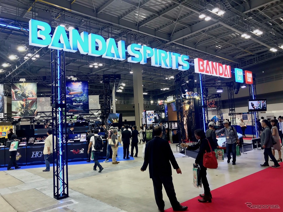 東8ホールのほとんどがバンダイナムコブースとなっている(全日本模型ホビーショー2018)《撮影 後藤竜甫》