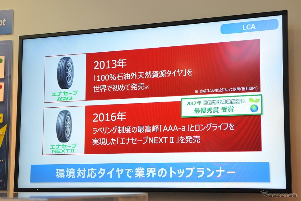 市販タイヤ「エナセーブ」で採用されているLCA《撮影 丹羽圭@DAYS》