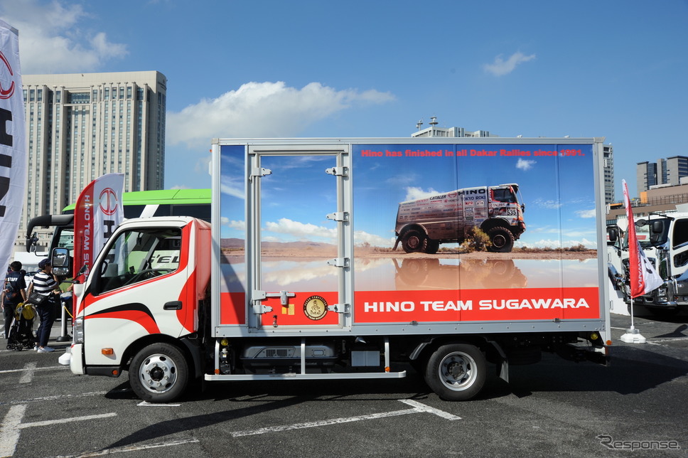 日野レンジャー・ダカールラリー参戦車（東京モーターフェス2018、はたらくクルマ展示）《撮影 安藤貴史》