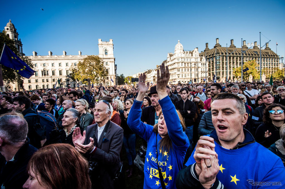 反EU離脱派のデモ(10月20日、ロンドン) (c) Getty Images