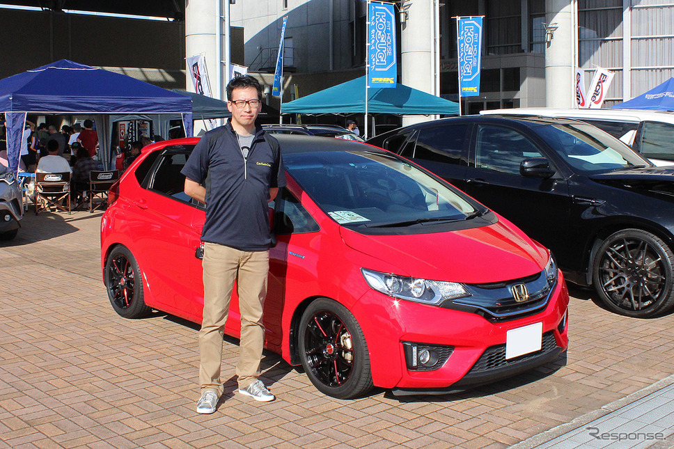 "カーオーディオクラブ"で製作された"ホンダ・フィット ハイブリッド"(オーナー:河野大祐さん)。《PHOTO 太田祥三》