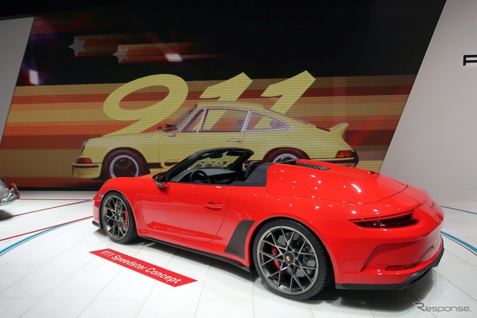 ポルシェ911スピードスター(パリモーターショー2018)《撮影 工藤貴宏》