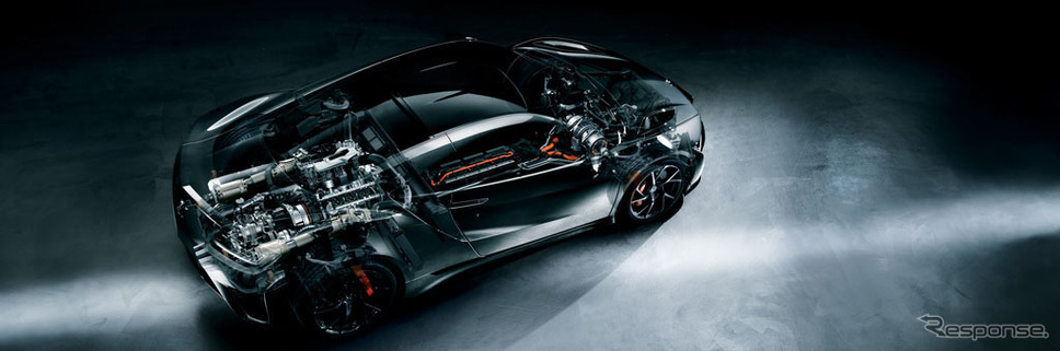 ホンダ NSX SPORT HYBRID SH-AWD 構造イメージ