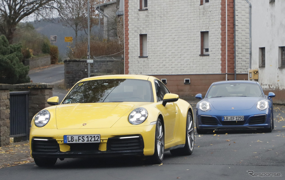 ポルシェ 911 新型スクープ写真《APOLLO NEWS SERVICE》