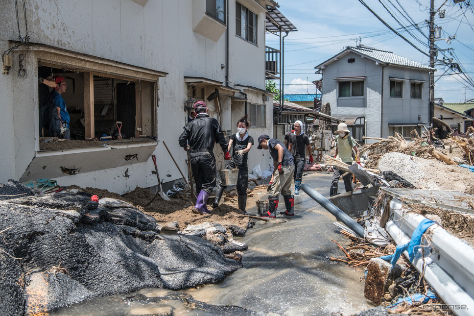 平成30年7月豪雨(7月10日、広島市) (c) Getty Images