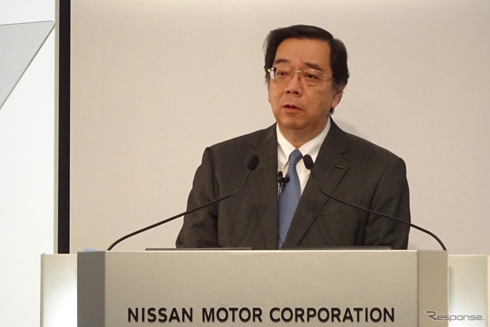 日産自動車の軽部CFO《撮影 池原照雄》