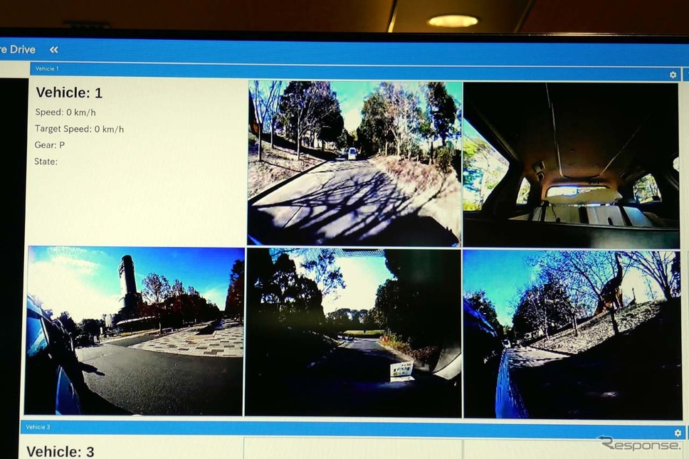 1周目は通信が先行車とだけになってしまい、後続のマイリーの動きはこの映像で確認するしかなかった。《撮影 会田肇》