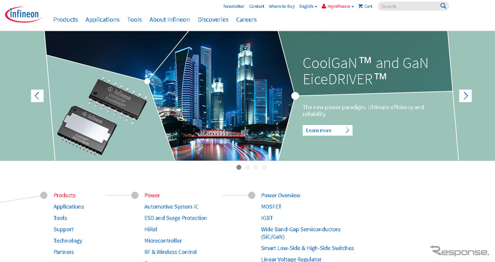 独インフィニオン社(Webサイト)