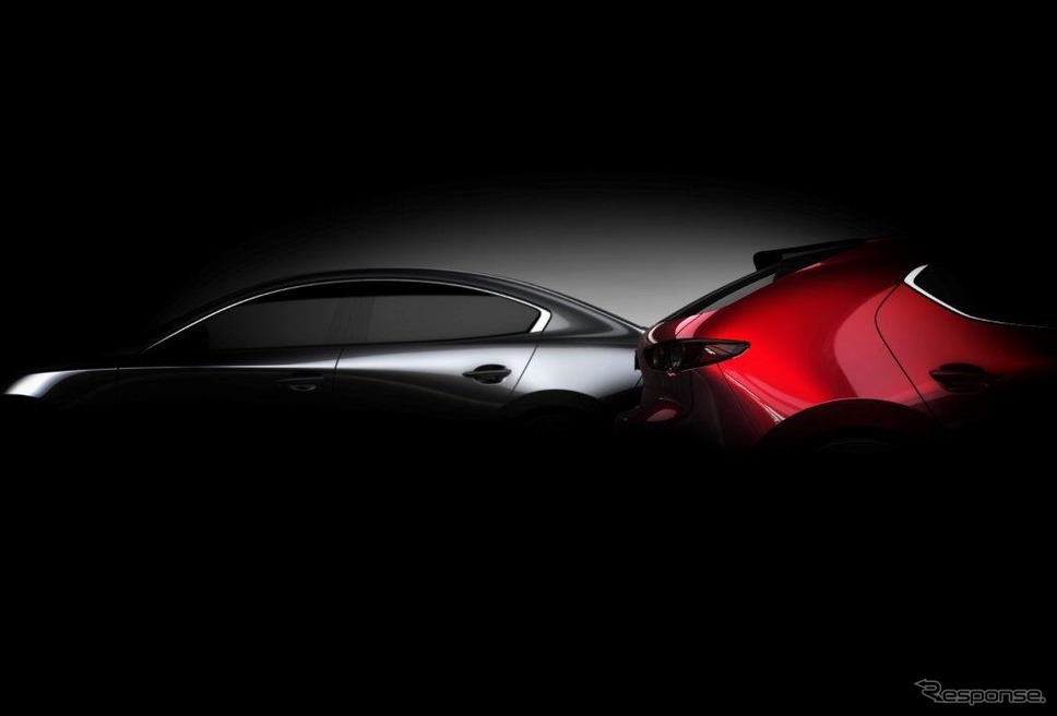 Mazda 3 新型ティザーイメージ《マツダ提供》