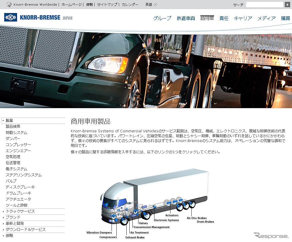 クノールブレムゼ社(webサイト)