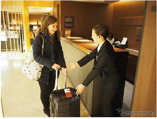 当日中に大阪市内のホテルで手荷物が受け取れる