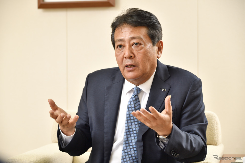 マツダ丸本明社長(12月25日 東京本社にて)《撮影 雪岡直樹》