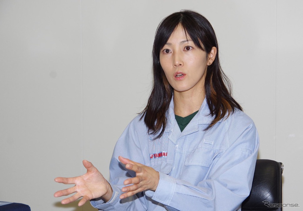ヤマハ発動機 PF車両ユニット PF車両開発統括部 車両実験部の神谷久美子さん《撮影 宮崎壮人》