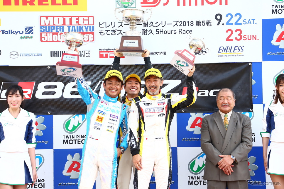 2018年、脇阪（左）は86/BRZレースに参戦した。《写真提供 TOYOTA》
