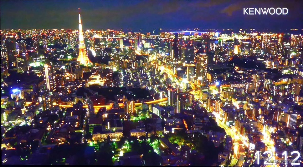 イルミネーションがくっきりと映し出され、陰影感も見事に再現されていた《撮影 会田肇》