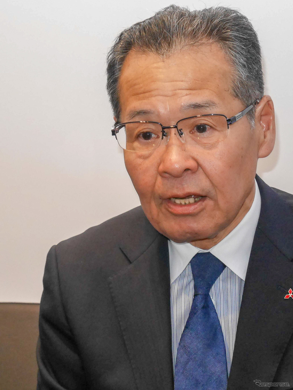 三菱電機 専務執行役 自動車機器事業本部長 井口功氏《撮影 佐藤耕一》