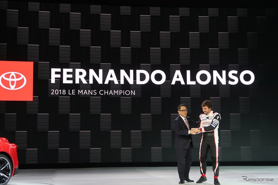 アロンソ選手登場(デトロイトモーターショー2019)《撮影 工藤貴宏》