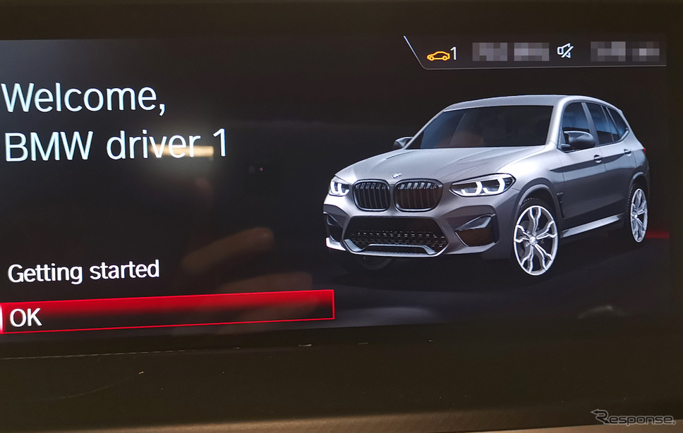iDriveディスプレイに映された「BMW X3M 」の姿《APOLLO NEWS SERVICE》