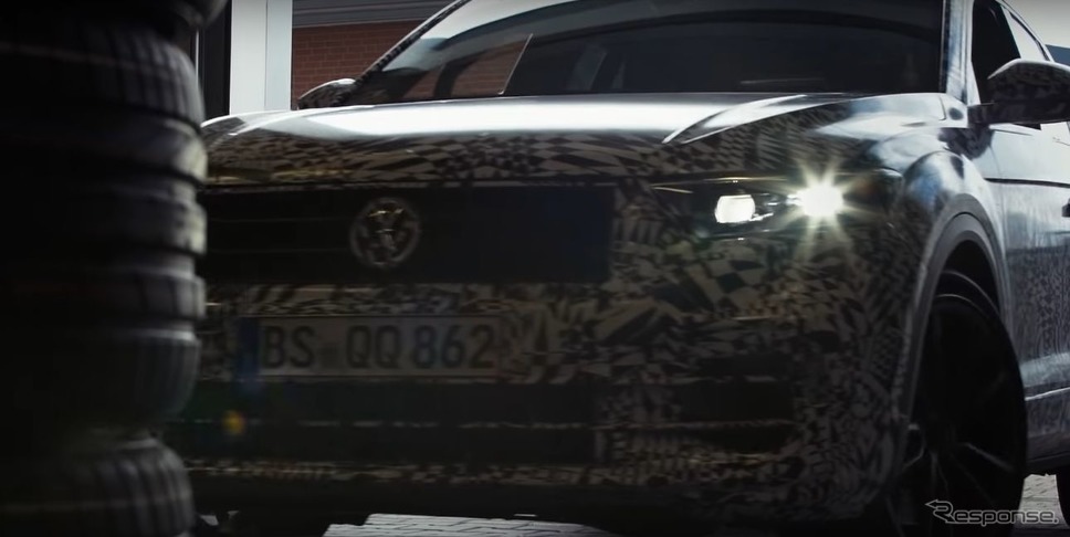 フォルクスワーゲン T-Roc R のプロトタイプ（動画キャプチャ）