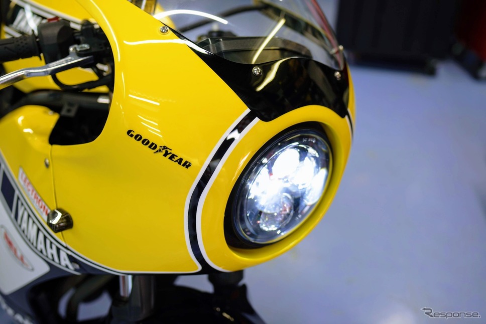 GG Retorofitz社が販売するキットを装着したヤマハ YZF-R25《撮影 佐藤旅宇》