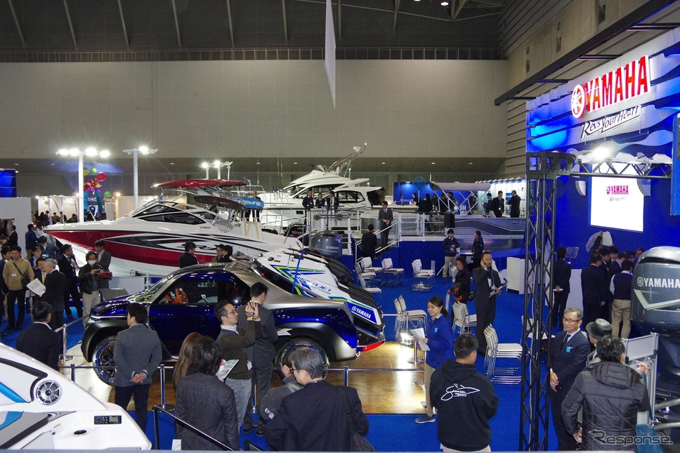 ジャパンインターナショナルボートショー2018 ヤマハ発動機ブース《撮影 宮崎壮人》