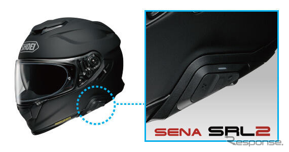SENA製の専用設計コミュニケーションシステム「SRL2」の取り付け機構を装備