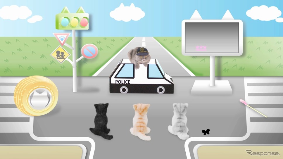 猫専用の交通安全動画