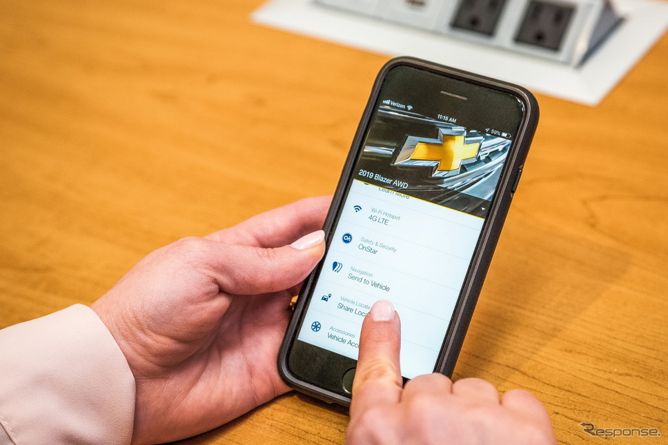 シボレーのスマートフォン向けアプリ「my Chevrolet」の新機能