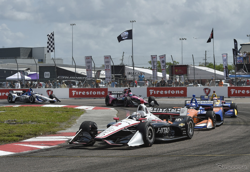 #2 ニューガーデンが2019年開幕戦を制した。《写真提供 INDYCAR》