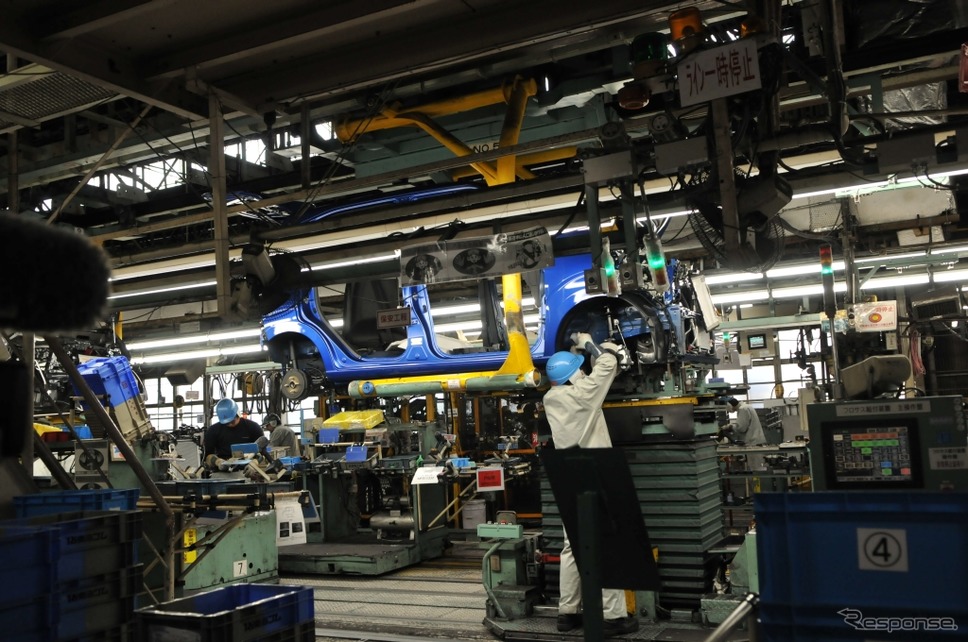 水島工場の生産ラインを流れる新型軽自動車《撮影 丹羽圭@DAYS》