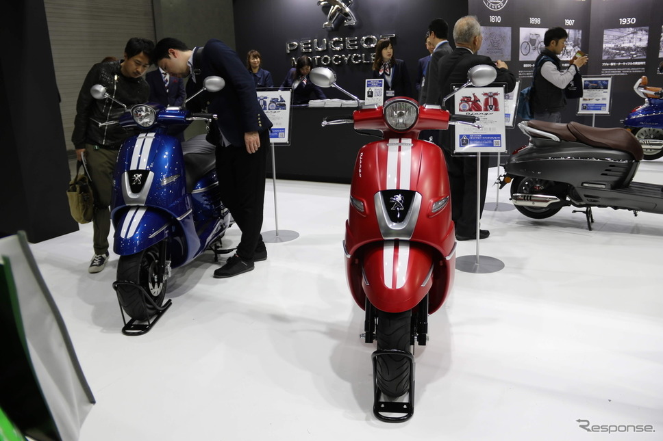 プジョーモトシクル(東京モーターサイクルショー2019)《撮影 先川知香》