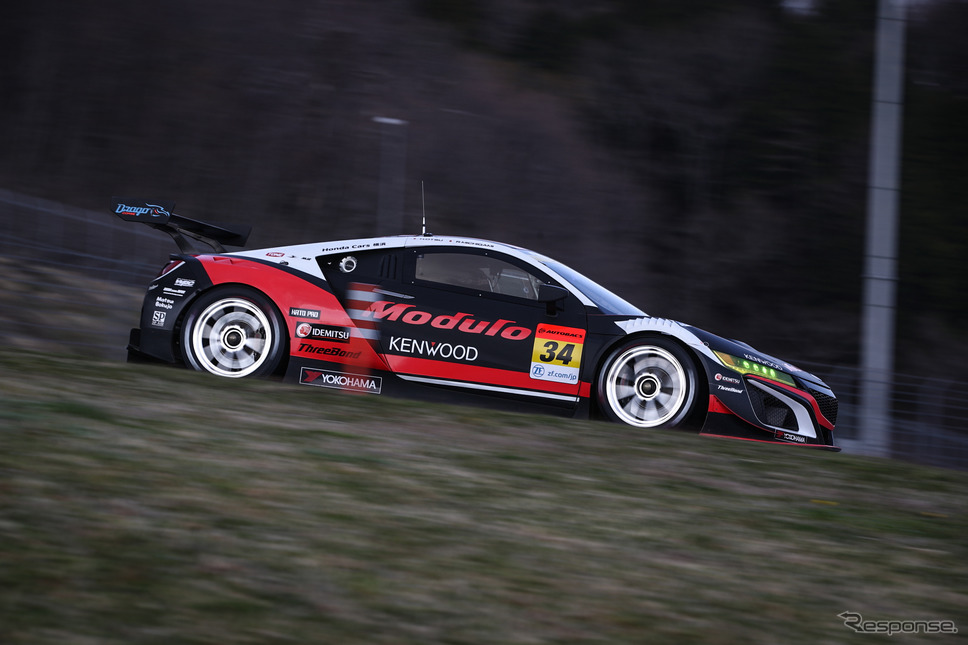 GT300クラス初日3番手タイムの#34 NSX。《撮影 益田和久》