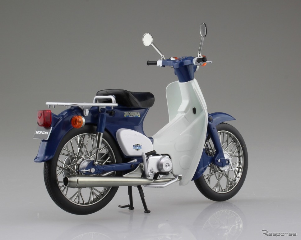 アオシマ 完成品バイクシリーズ ホンダ スーパーカブ（ブルー）※製品画像は試作品のため、実際の商品とは異なる箇所があります