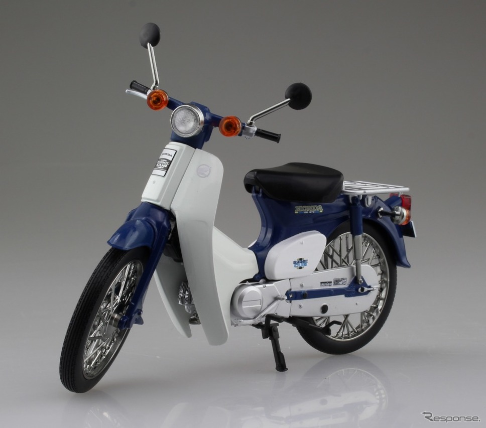 アオシマ 完成品バイクシリーズ ホンダ スーパーカブ（ブルー）※製品画像は試作品のため、実際の商品とは異なる箇所があります