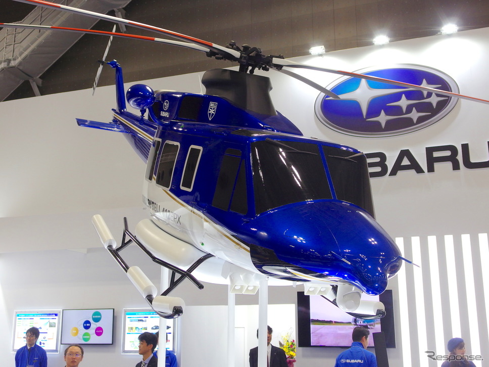 SUBARU BELL 412EPXの模型(国際航空宇宙展2018)《撮影 高木啓》