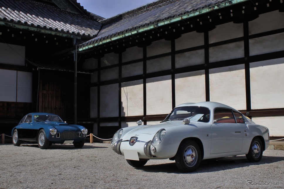 フィアット アバルト 750GTザガート(手前)とフィアット 8V(奥)《撮影 内田俊一》