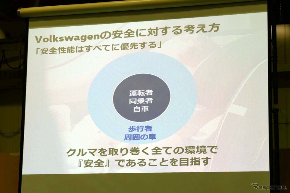 VWは「安全性能はすべてに優先する」との考え方の下、開発を行っている