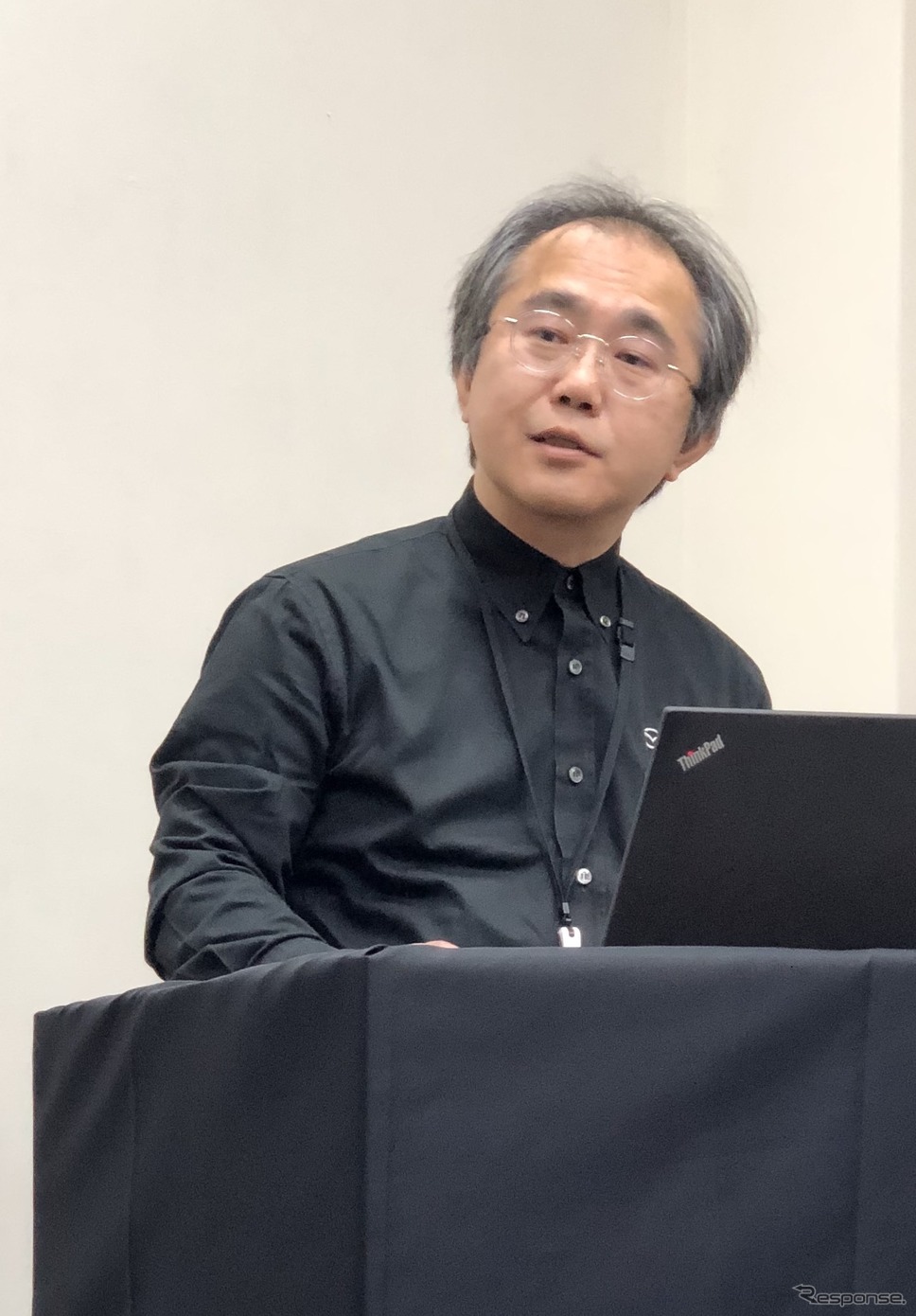 マツダ 統合制御開発本部電子性能開発部 手島由裕氏《撮影 吉田瑶子》