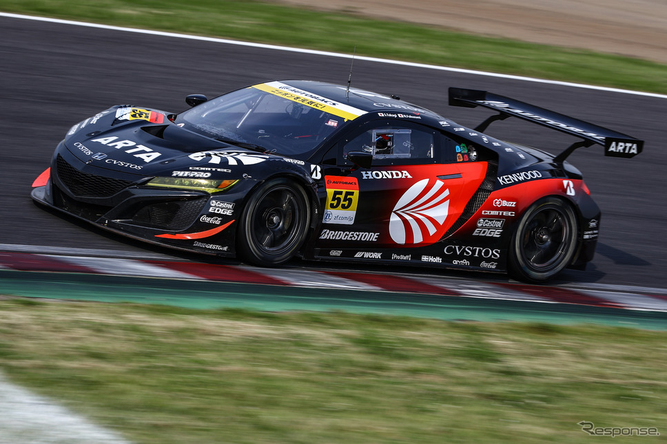 決勝6位、#55 NSX。《撮影 益田和久》