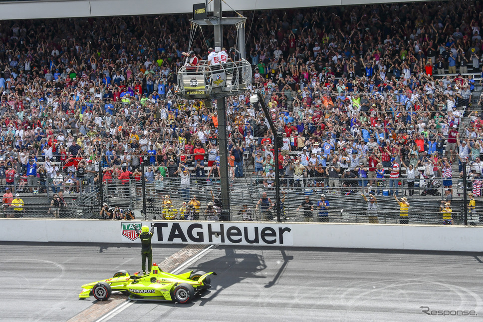 優勝は#22 シモン・パジェノー。《写真提供 INDYCAR》
