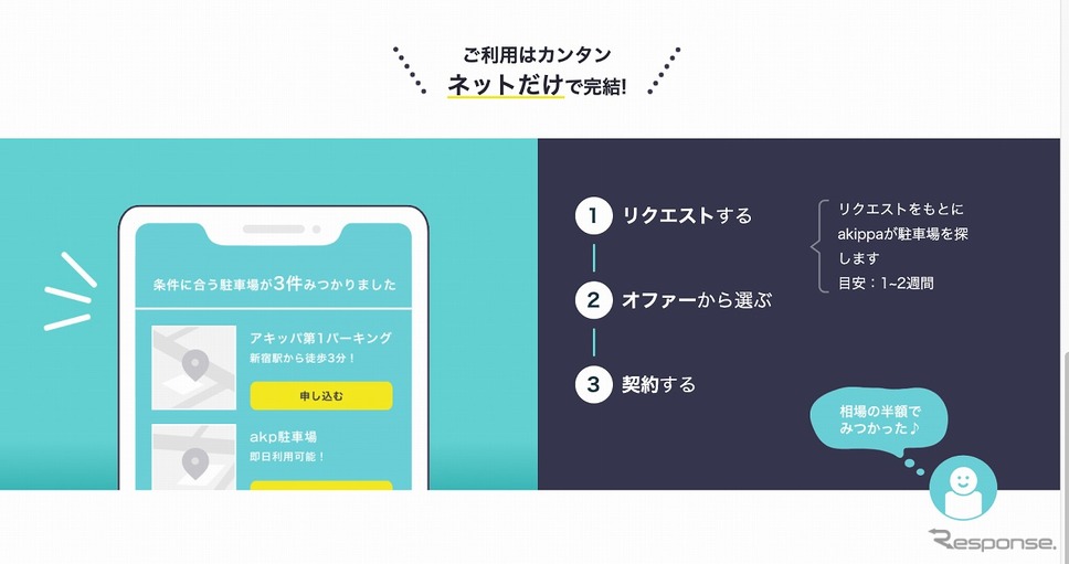 akippaが駐車場シェアに「定期利用サービス」を導入(画像 akippa)