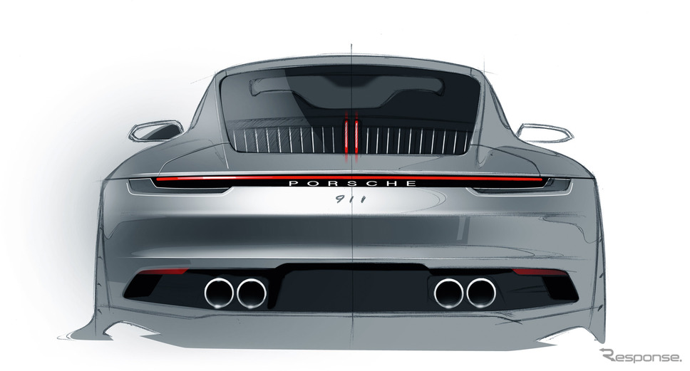 ポルシェ911新型デザイン開発スケッチ《sketch by Porsche》
