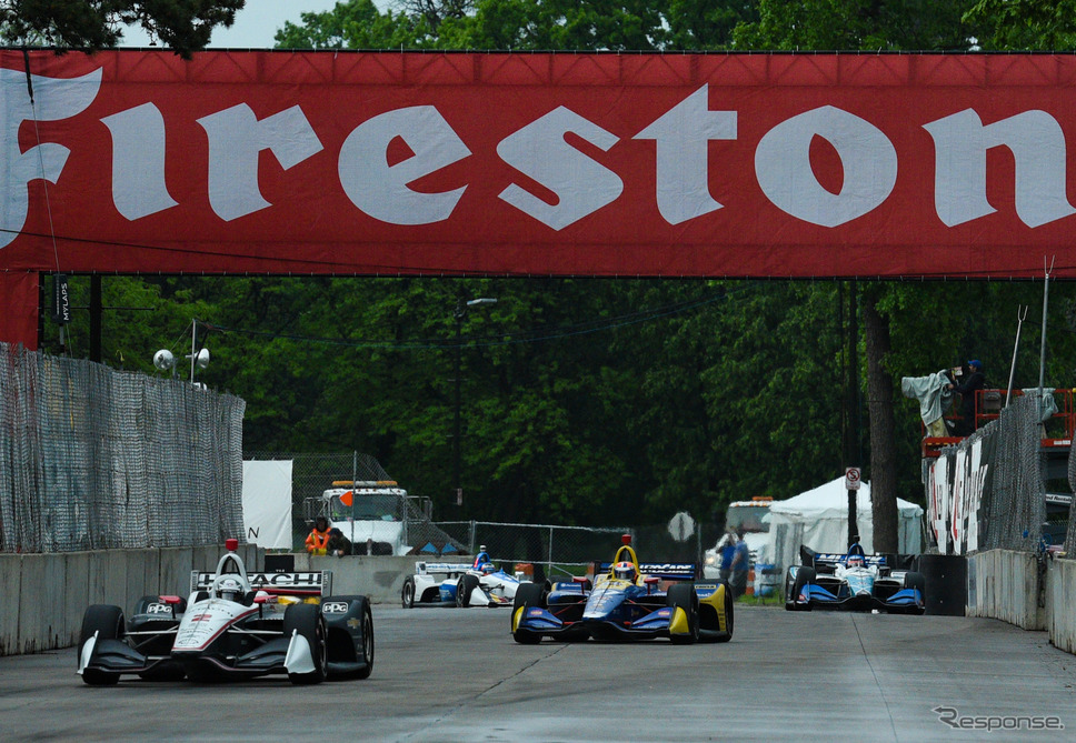 デトロイト連戦は翌日の“レース2”へと続く。《写真提供 INDYCAR》